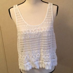 Ariat Lace Top White Sz L